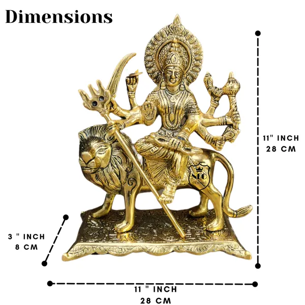 NEO_CLASSIC_Durga_Maa_Statue_with_Lion_|_Hindu_Goddess_Durga_Idol_for_Home_Temple,_Pooja_&_Decorative_Showpiece_|_With_Base_Design_|_11_Inch