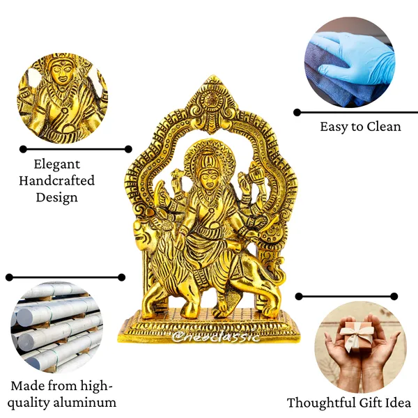 NEO_CLASSIC_Durga_Maa_Statue_with_Lion_|_Hindu_Goddess_Durga_Idol_for_Home_Temple,_Pooja_&_Decorative_Showpiece_|_Back_Base_Design_|_6_Inch