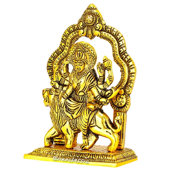 NEO_CLASSIC_Durga_Maa_Statue_with_Lion_|_Hindu_Goddess_Durga_Idol_for_Home_Temple,_Pooja_&_Decorative_Showpiece_|_Back_Base_Design_|_6_Inch