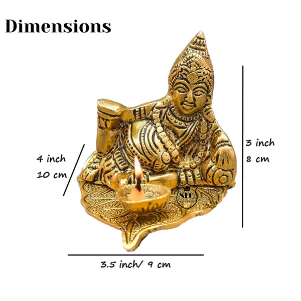 NEO_CLASSIC_Kuber_Deepak_on_Leaf_|_Maharaj_Kuber_Murti_with_Diya_for_Tijori,_Locker_&_Home_Décor_|_Kubera_Wealth_Idol_for_Vastu_&_Prosperity_|_3_Inch