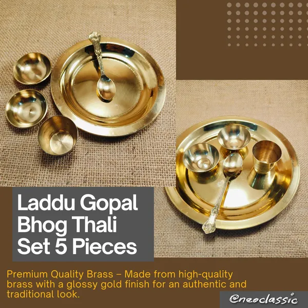 NEO_CLASSIC_Laddu_Gopal_Bhog_Thali_Set_–_Brass_Bhog_Bartan_for_Mandir_(5_Pieces,_Gold,_8_Inch)