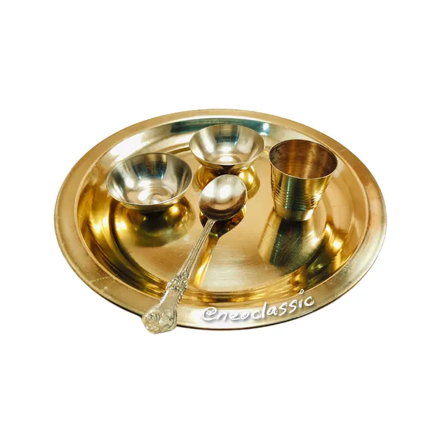 NEO_CLASSIC_Laddu_Gopal_Bhog_Thali_Set_–_Brass_Puja_Bartan_for_Mandir_(5_Pieces,_7_Inch)