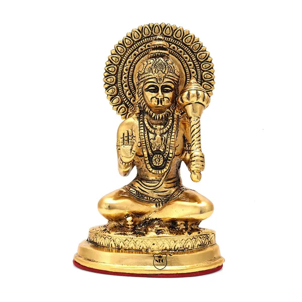 Hanuman_Ji_Sitting_Bajrang_Bali_Idol_Murti_7.5_Inch_Medium_Size_Metal_Gold_Finish_Statue_for_Home_Temple,_Pooja_Room,_Gift_Decorative_Showpiece