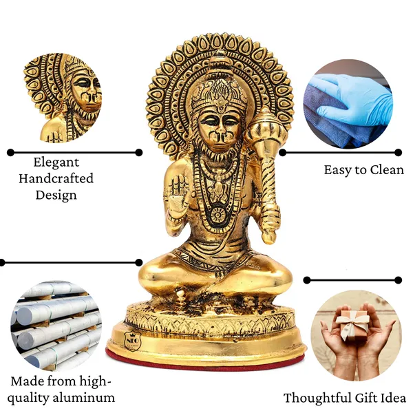 Hanuman_Ji_Sitting_Bajrang_Bali_Idol_Murti_7.5_Inch_Medium_Size_Metal_Gold_Finish_Statue_for_Home_Temple,_Pooja_Room,_Gift_Decorative_Showpiece