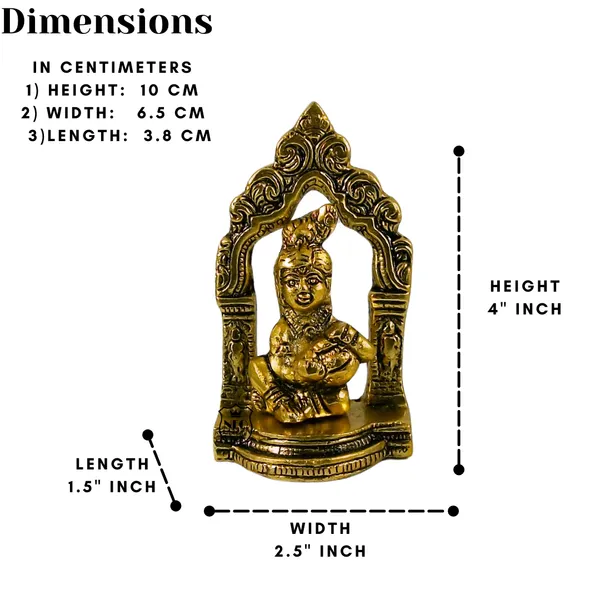 NEO_CLASSIC_Bal_Gopal_Krishna_Eating_Makhan_Idol_Gold_Finish_Metal_Statue_4_Inch