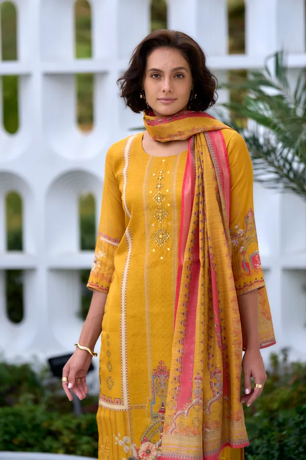 Mustard_Viscose_Kurta,_Pant_&_Dupatta_Set_For_Women_&_Girls