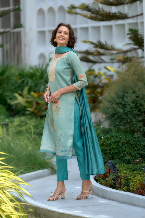 Sea_Green_Viscose_Kurta,_Pant_&_Dupatta_Set_For_Women_&_Girls