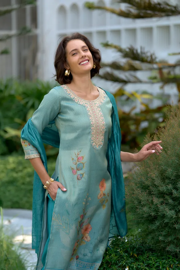 Sea_Green_Viscose_Kurta,_Pant_&_Dupatta_Set_For_Women_&_Girls