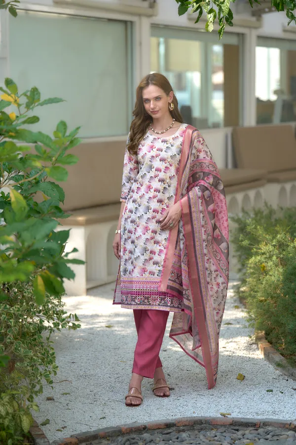 White_Viscose_Kurta,_Pant_&_Dupatta_Set_For_Women_&_Girls