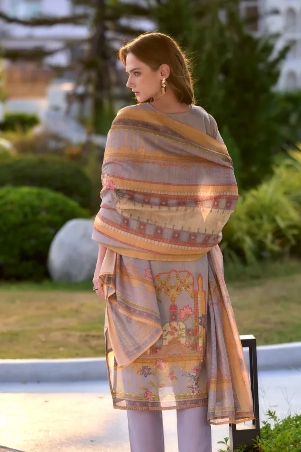 Taupe_Viscose_Kurta,_Pant_&_Dupatta_Set_For_Women_&_Girls