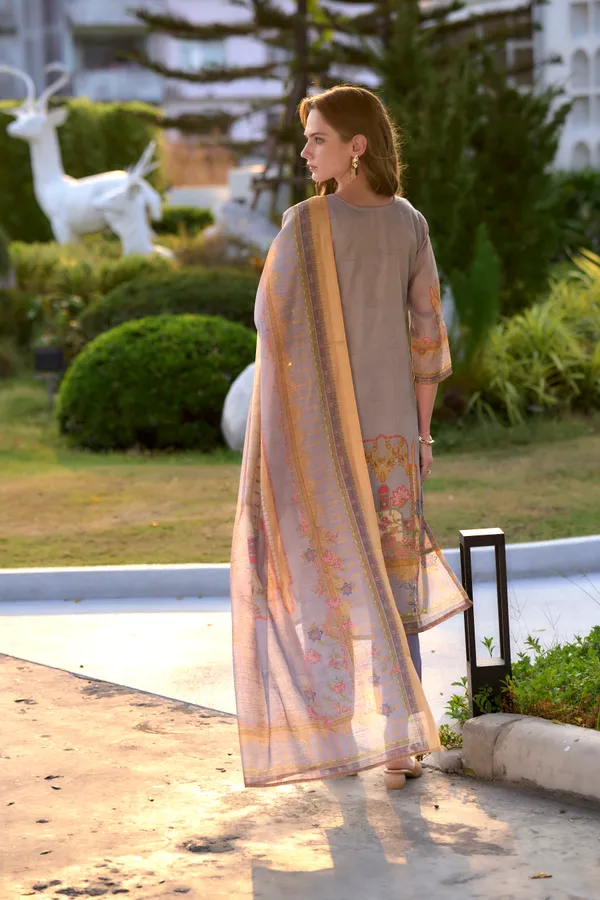 Taupe_Viscose_Kurta,_Pant_&_Dupatta_Set_For_Women_&_Girls