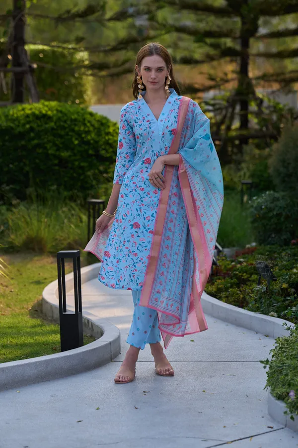 Aqua_Viscose_Kurta,_Pant_&_Dupatta_Set_For_Women_&_Girls