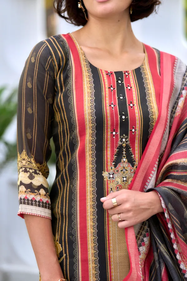 Black_Viscose_Kurta,_Pant_&_Dupatta_Set_For_Women_&_Girls