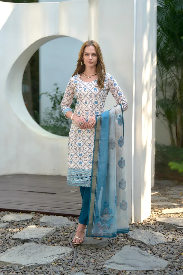 White_Viscose_Kurta,_Pant_&_Dupatta_Set_For_Women_&_Girls