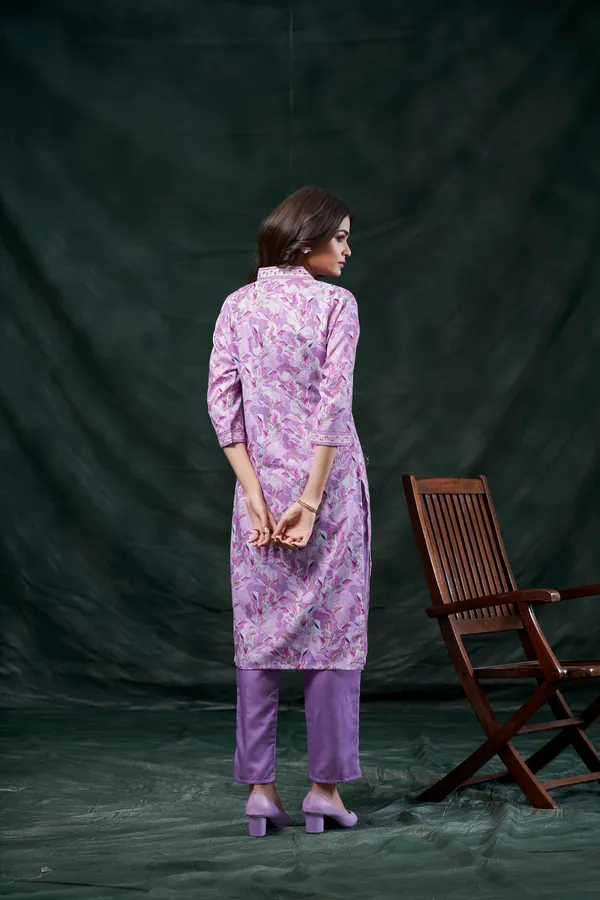 Lavender_Cotton_Linen_Stylish_Handworked_Kurta_For_Women_&_Girls