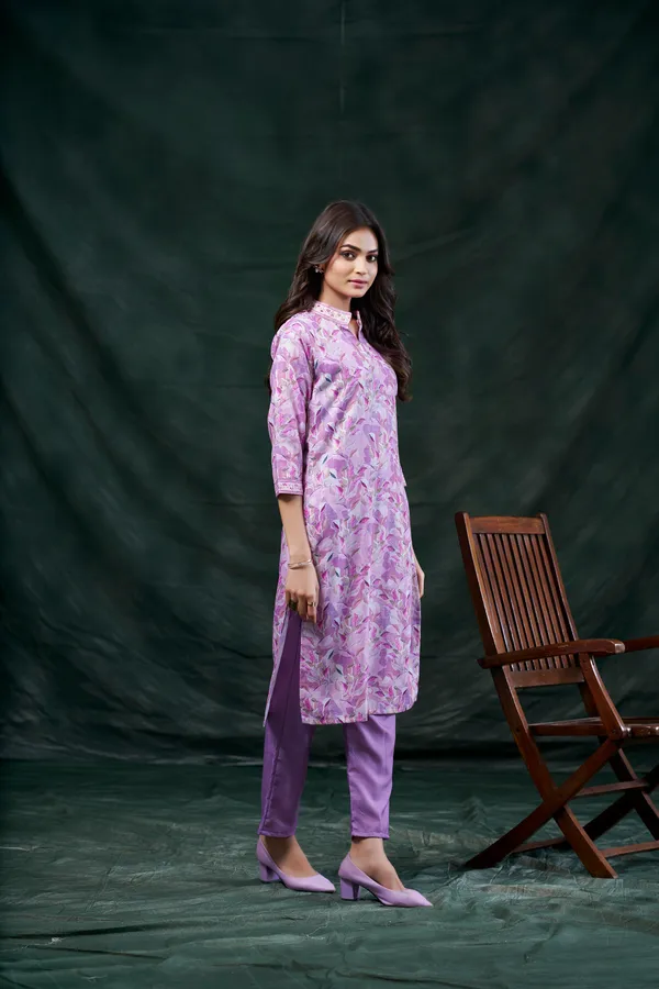 Lavender_Cotton_Linen_Stylish_Handworked_Kurta_For_Women_&_Girls