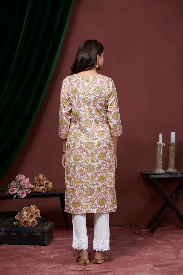 Yellow_Cotton_Linen_Stylish_Handworked_Kurta_For_Women_&_Girls