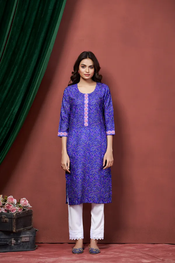 Blue_Cotton_Linen_Stylish_Handworked_Kurta_For_Women_&_Girls