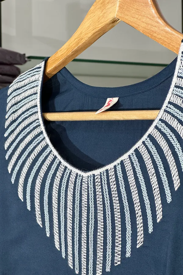 Blue_Viscose_Rayon_Embroidery_Kurta_For_Women_&_Girls