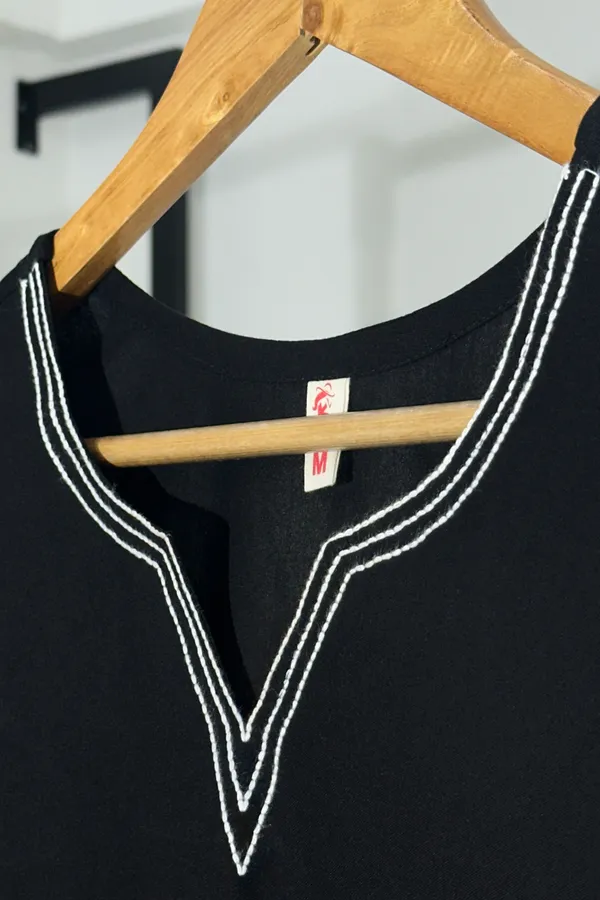 Black_Viscose_Rayon_Embroidery_Kurta_For_Women_&_Girls