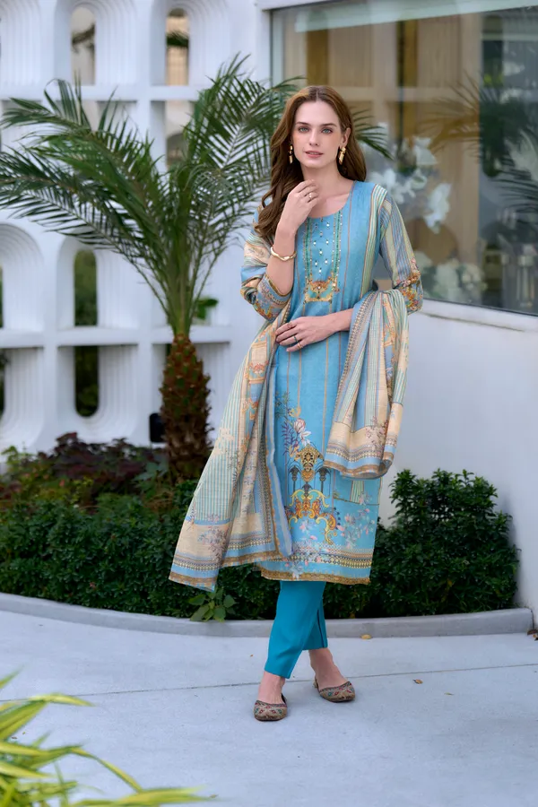 Aqua_Viscose_Kurta,_Pant_&_Dupatta_Set_For_Women_&_Girls