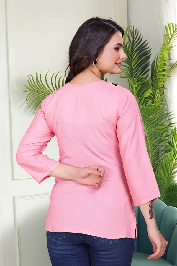 Pink_Chikankari_Dense_Floral_Embroidery_Tunic_For_Women_&_Girls