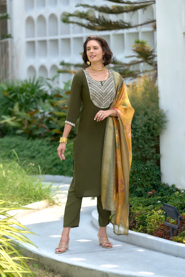 Green_Viscose_Kurta,_Pant_&_Dupatta_Set_For_Women_&_Girls