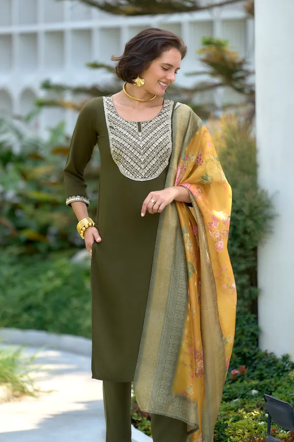 Green_Viscose_Kurta,_Pant_&_Dupatta_Set_For_Women_&_Girls