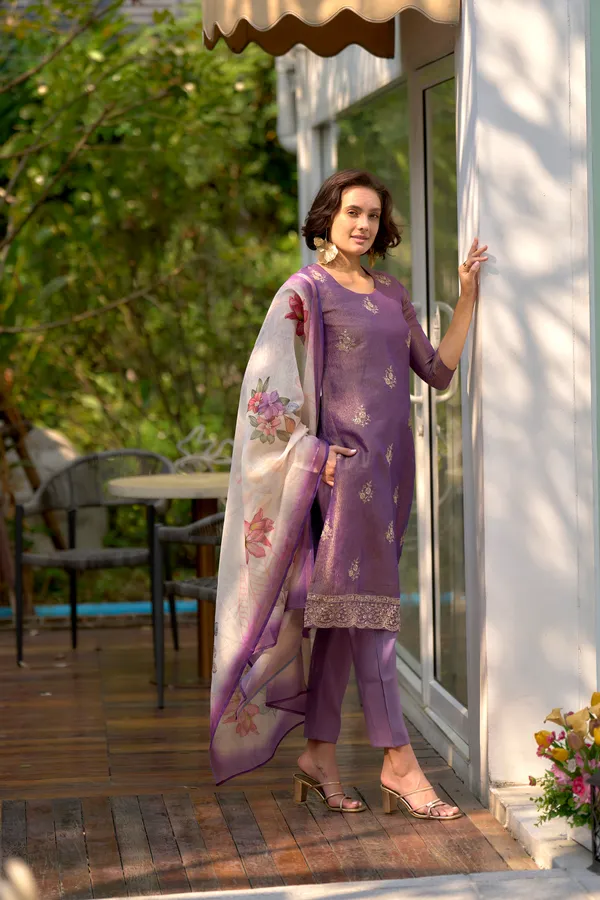 Purple_Viscose_Kurta,_Pant_&_Dupatta_Set_For_Women_&_Girls
