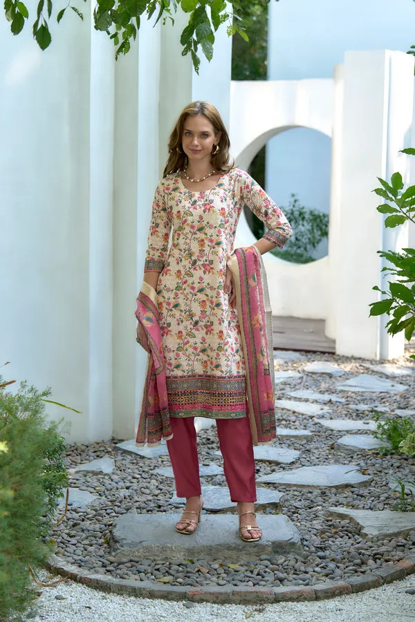 White_Viscose_Kurta,_Pant_&_Dupatta_Set_For_Women_&_Girls