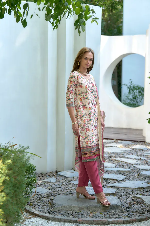 White_Viscose_Kurta,_Pant_&_Dupatta_Set_For_Women_&_Girls