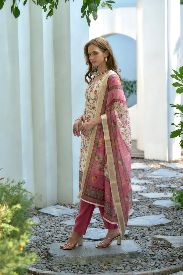 White_Viscose_Kurta,_Pant_&_Dupatta_Set_For_Women_&_Girls
