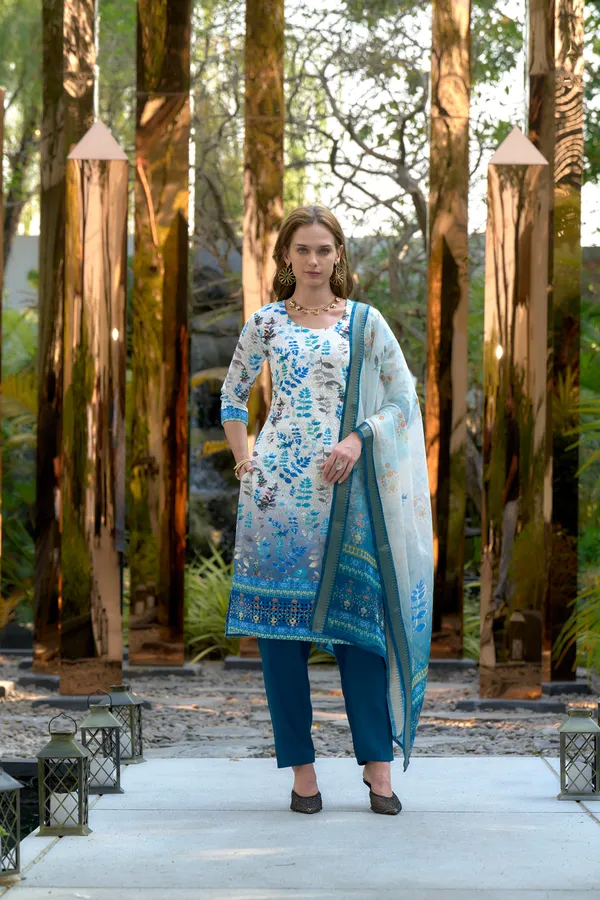White_Viscose_Kurta,_Pant_&_Dupatta_Set_For_Women_&_Girls