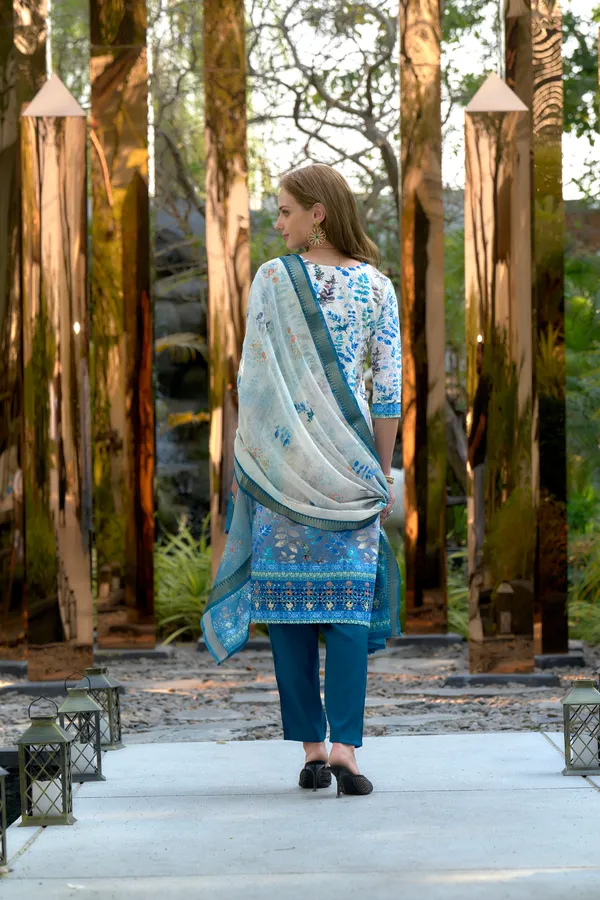 White_Viscose_Kurta,_Pant_&_Dupatta_Set_For_Women_&_Girls