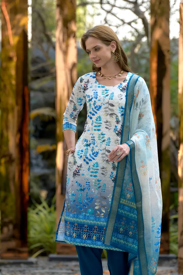 White_Viscose_Kurta,_Pant_&_Dupatta_Set_For_Women_&_Girls