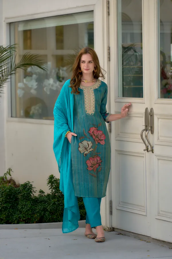 Blue_Viscose_Kurta,_Pant_&_Dupatta_Set_For_Women_&_Girls