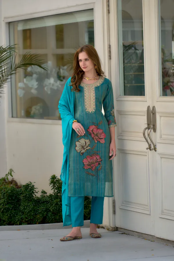 Blue_Viscose_Kurta,_Pant_&_Dupatta_Set_For_Women_&_Girls