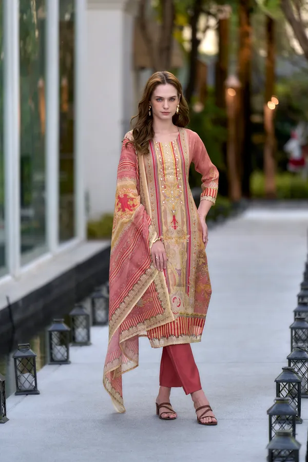 Beige_Viscose_Kurta,_Pant_&_Dupatta_Set_For_Women_&_Girls