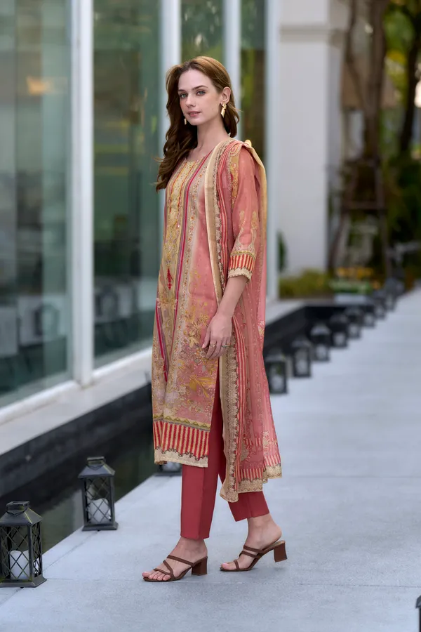Beige_Viscose_Kurta,_Pant_&_Dupatta_Set_For_Women_&_Girls