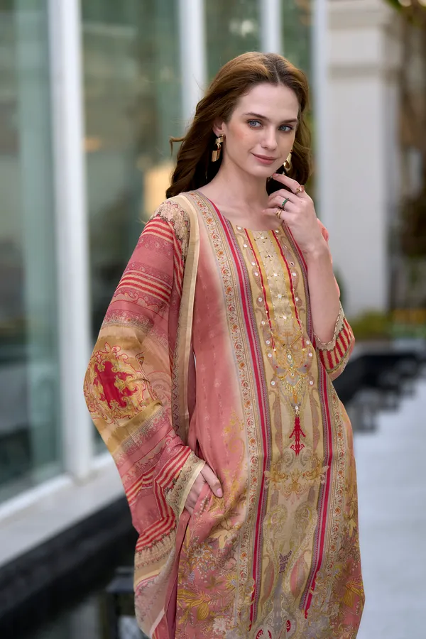 Beige_Viscose_Kurta,_Pant_&_Dupatta_Set_For_Women_&_Girls