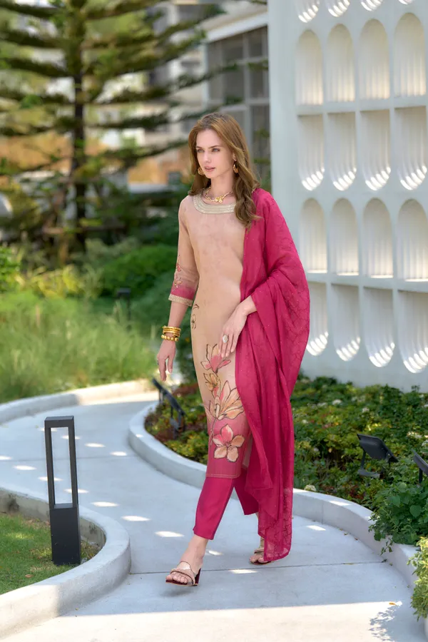 Peach_Viscose_Kurta,_Pant_&_Dupatta_Set_For_Women_&_Girls