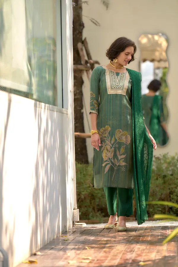 Green_Viscose_Kurta,_Pant_&_Dupatta_Set_For_Women_&_Girls