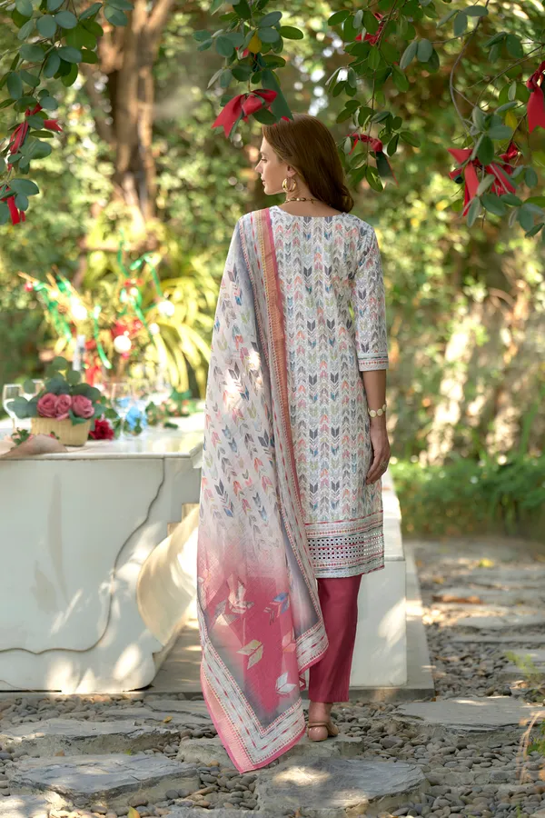 White_Viscose_Kurta,_Pant_&_Dupatta_Set_For_Women_&_Girls
