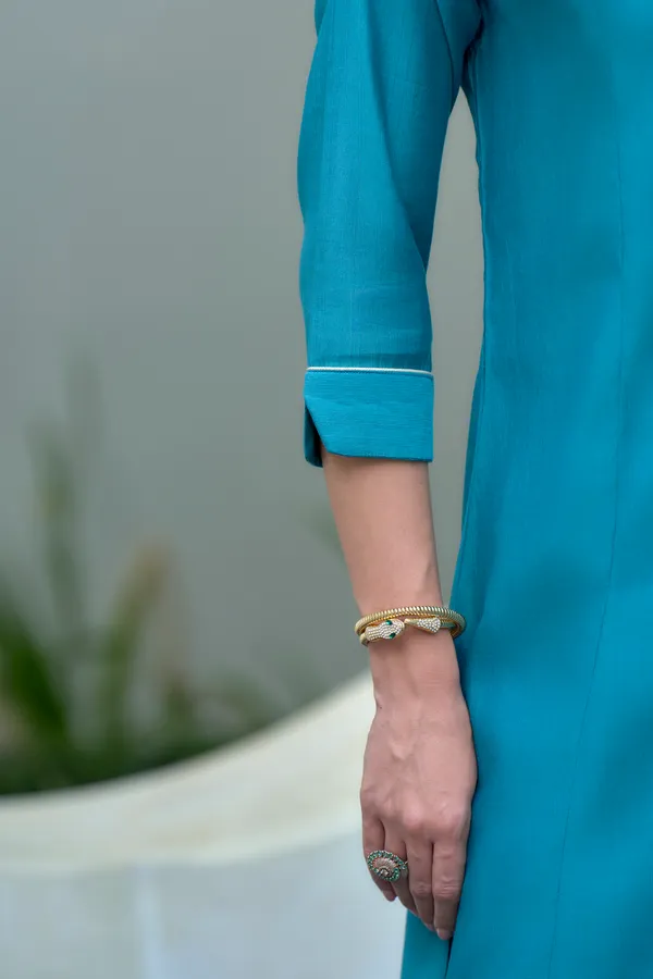 Teal_Viscose_Kurta,_Pant_&_Dupatta_Set_For_Women_&_Girls