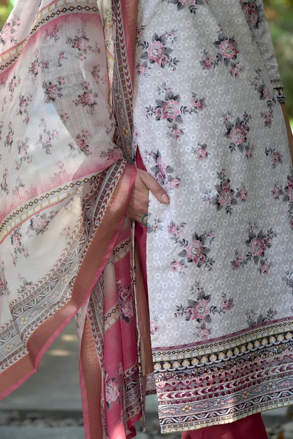 White_Viscose_Kurta,_Pant_&_Dupatta_Set_For_Women_&_Girls