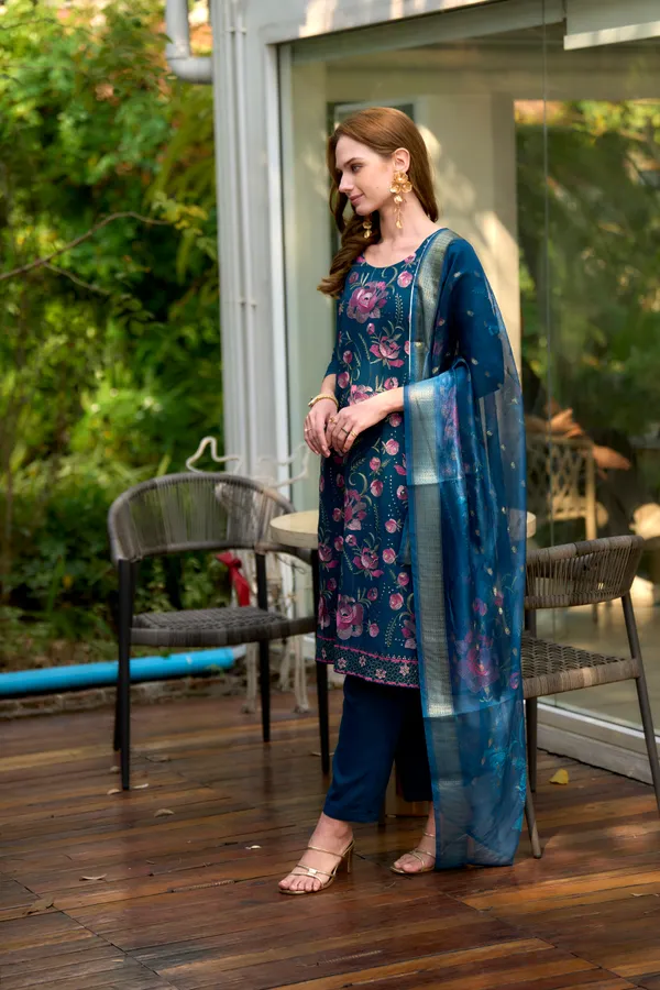 Multicolor_Viscose_Kurta,_Pant_&_Dupatta_Set_For_Women_&_Girls