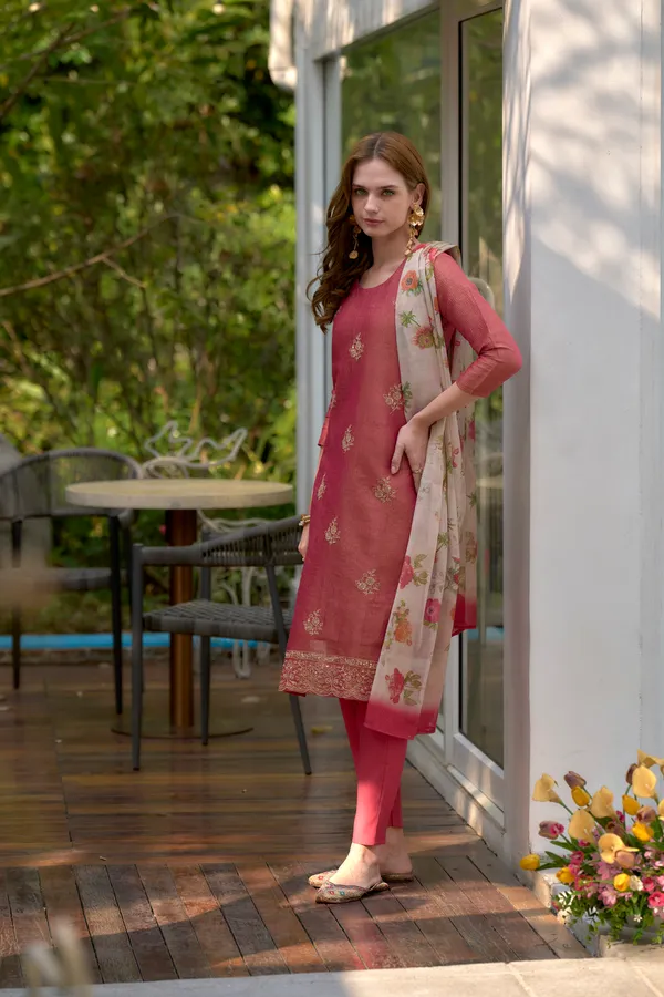 Red_Viscose_Kurta,_Pant_&_Dupatta_Set_For_Women_&_Girls