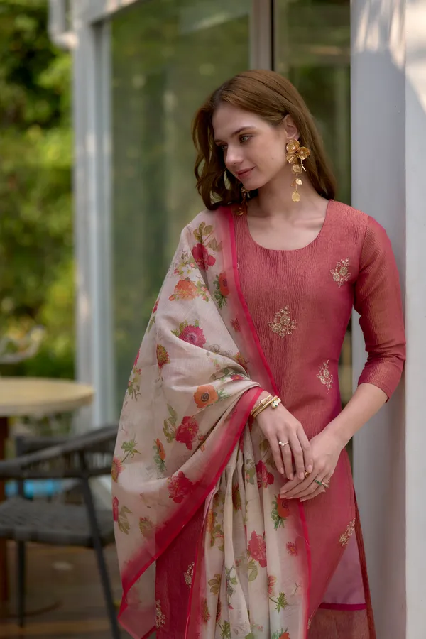 Red_Viscose_Kurta,_Pant_&_Dupatta_Set_For_Women_&_Girls