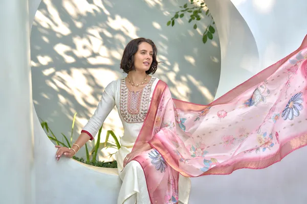 Cream_Viscose_Kurta,_Pant_&_Dupatta_Set_For_Women_&_Girls