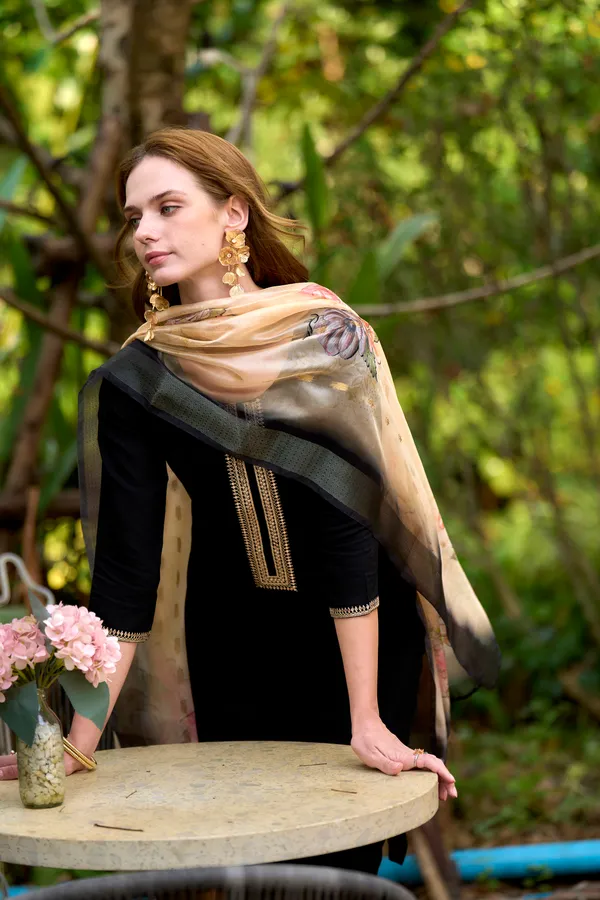 Black_Viscose_Kurta,_Pant_&_Dupatta_Set_For_Women_&_Girls